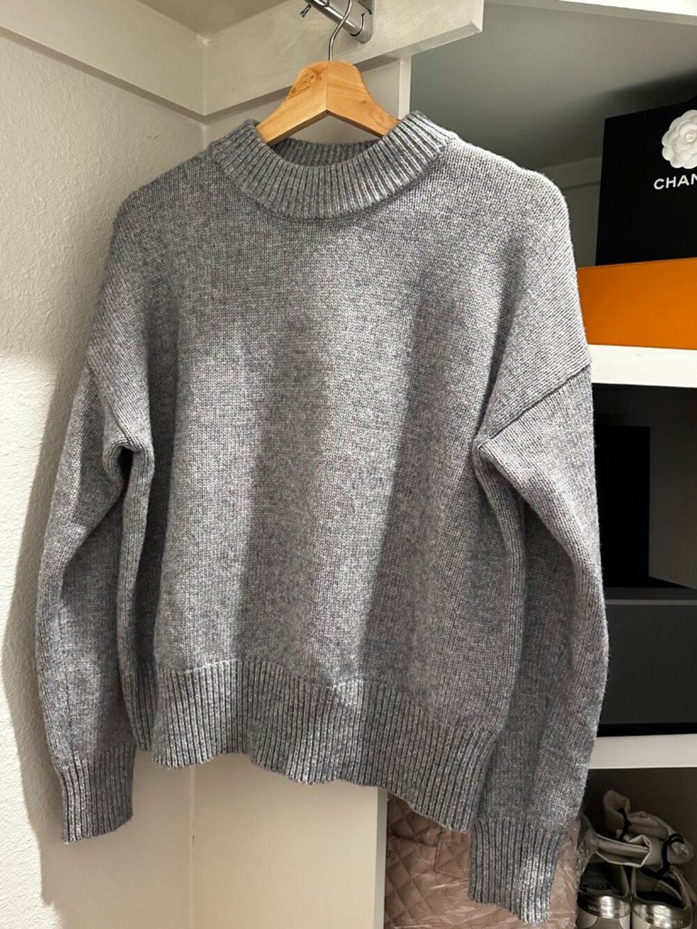 The Row Ophelia Wool Sweater Gray Size S